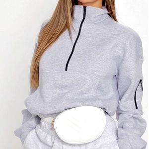 Light Grey crop sweatshirt